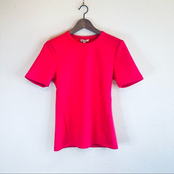 Badgley Mischka Hot Pink Scuba Women’s Top Size Small NEW - Picture 1 of 10
